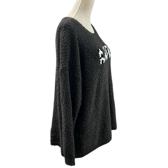 Torrid Love Sweater Womens 2X Gray Nubby Texture Embroidered Drop Shoulder Cozy - Picture 5 of 11